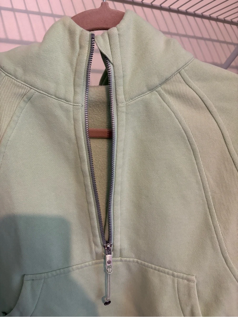Lululemon Half-Zip Sweatshirt - Light Mint